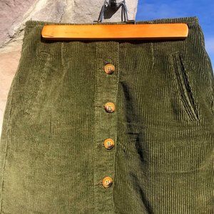 YMI Corduroy Mini Skirt S Olive Green/Loden